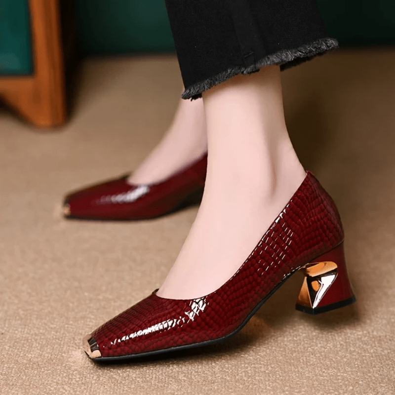 Viviane™ – Pumps elegantes com salto estável para pés sensíveis