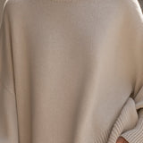 Bea - Pulôver Poncho Bege Chic