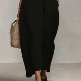 Mirelle™ | Vestido Maxi com Blocos de Cores e Alças de Espaguete