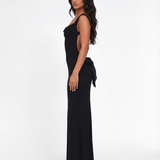 VESTIDO COMPRIDO COSTAS ABERTAS COM LAÇO