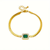 Bracelete Joana Verdejante com Esmeralda