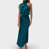 Flávia - Vestido de Cetim Glamouroso