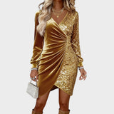 Teresa - Vestido de Veludo Glamouroso