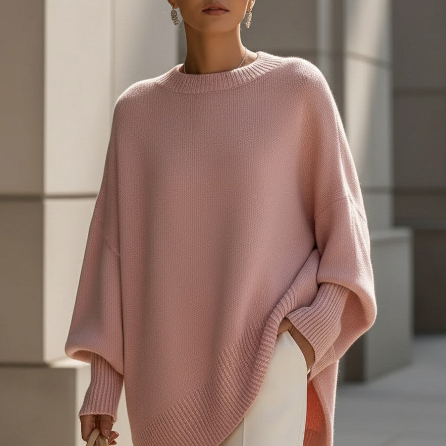 Bea - Pulôver Poncho Bege Chic