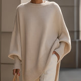 Bea - Pulôver Poncho Bege Chic