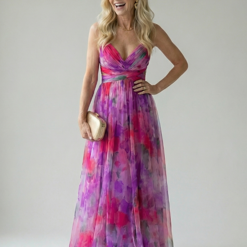 Violet & Grace™ | Vestido Maxi Envolvente Suave
