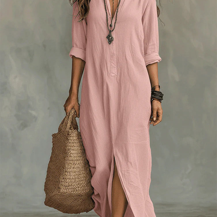 WILLOW | Vestido Maxi Sem Esforço com Silhueta Lisonjeira para Uso Diário Versátil