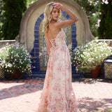 VESTIDO EM TECIDO TAPPETO ROSA ALGODÃO