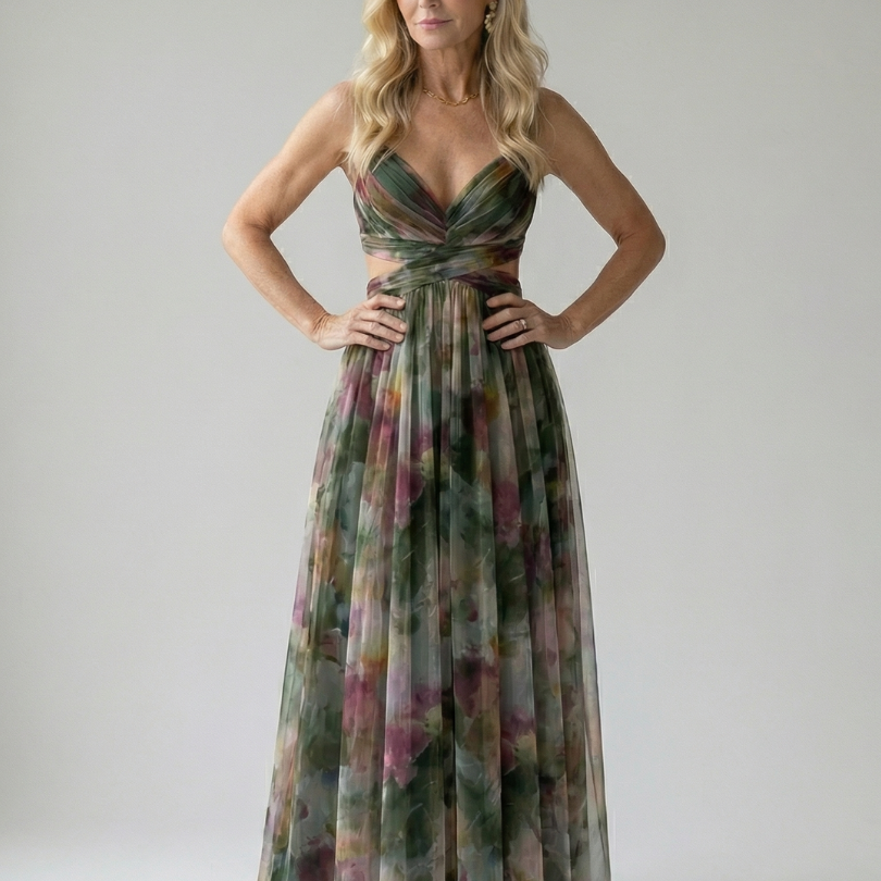 Violet & Grace™ | Vestido Maxi Envolvente Suave