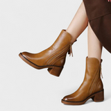 Clara - Bota de Couro Elegante