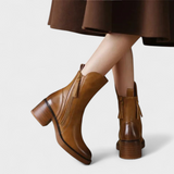 Clara - Bota de Couro Elegante