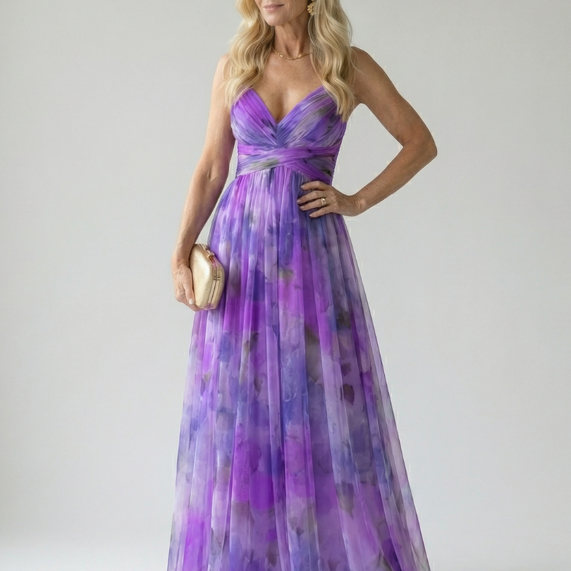 Violet & Grace™ | Vestido Maxi Envolvente Suave