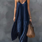 Vestido maxi patchwork boémio