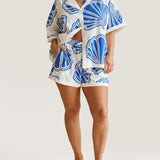 CONJUNTO ESTAMPADO CAMISA E CALÇÕES FLUIDOS