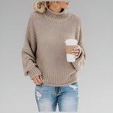 Amy - Pullover de Gola Alta Contemporâneo e Quente