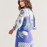 CONJUNTO CAMISEIRO ESTAMPADO CÔTE D'AZUR