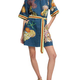 MINIVESTIDO TIPO CAMISA COM CINTO