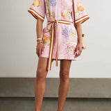 VESTIDO-CAMISEIRO ESTAMPADO COM CINTO