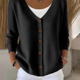 Camélia | Cardigan em malha com botões e silhueta estruturada