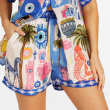 CONJUNTO CAMISEIRO ESTAMPADO MEDITERRÂNICO