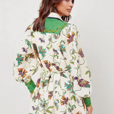 VESTIDO CAMISEIRO MINI ESTAMPADO COM CINTURA AJUSTÁVEL