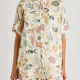 CONJUNTO CAMISEIRO ESTAMPADO MARINHO