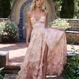 VESTIDO EM TECIDO TAPPETO ROSA ALGODÃO