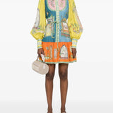 VESTIDO MINI ESTAMPADO DE INSPIRAÇÃO ARTÍSTICA