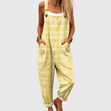 Macacão Comfort Escocês Amarelo Pastel