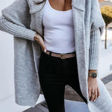 Élodie | Cardigan longo em malha com capuz