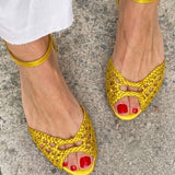 Isadora | Sandálias Entrelaçadas Douradas
