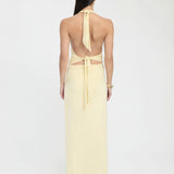 VESTIDO COMPRIDO HALTER COM COSTAS ABERTAS
