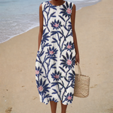 Vestido de Verão Confortável Sem Mangas