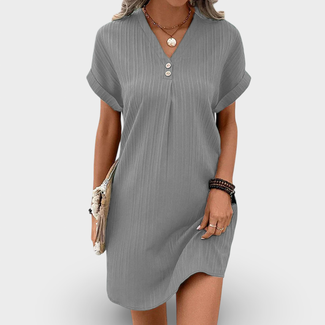Laura - Vestido com Botões na Frente
