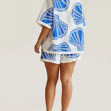 CONJUNTO ESTAMPADO CAMISA E CALÇÕES FLUIDOS