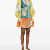 VESTIDO MINI ESTAMPADO DE INSPIRAÇÃO ARTÍSTICA