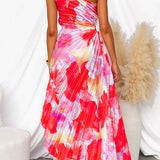 VESTIDO MAXI ASSIMÉTRICO ESTAMPADO