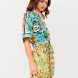 VESTIDO-CAMISEIRO ESTAMPADO COM CINTO