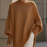 Bea - Pulôver Poncho Bege Chic