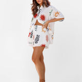 CONJUNTO DE DUAS PEÇAS COM ESTAMPADO GEOMÉTRICO