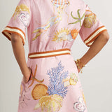 VESTIDO-CAMISEIRO ESTAMPADO COM CINTO