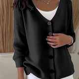 Camélia | Cardigan em malha com botões e silhueta estruturada
