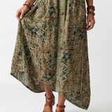 Aleta | Vestido Midi Oversized com Botão à Frente e Bolsos