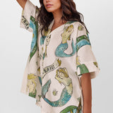 CONJUNTO DE CAMISA ESTAMPADA SEREIA