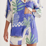 CONJUNTO CAMISEIRO ESTAMPADO CÔTE D'AZUR