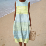 Vestido de Verão Sem Mangas Confortável