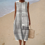 Vestido de Verão Sem Mangas Confortável