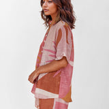 CONJUNTO DE CAMISA ESTAMPADO TERRA ROSA