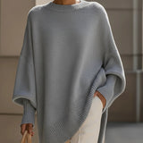 Bea - Pulôver Poncho Bege Chic