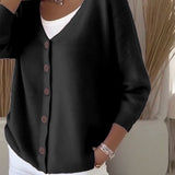 Camélia | Cardigan em malha com botões e silhueta estruturada